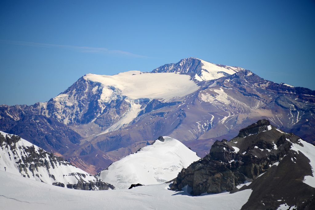 39 La Mesa, Mercedario and Alma Negra In The Distance And Cerro Link On The Right In The Foreground Morning From Aconcagua Camp 2